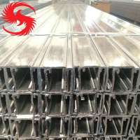 Hot dip Galvanized HDG Steel Slotted Hole Unistrut C Channel